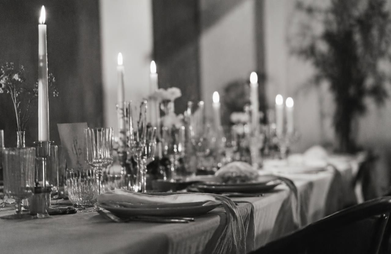 Table de mariage dressée